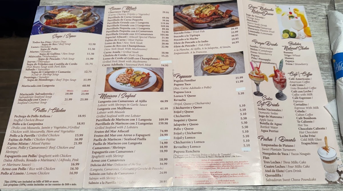 Menu El Atlacatl Restaurante-1